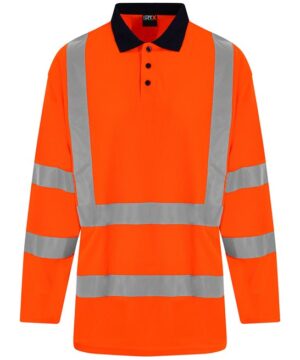 High visibility long sleeve polo - RX715